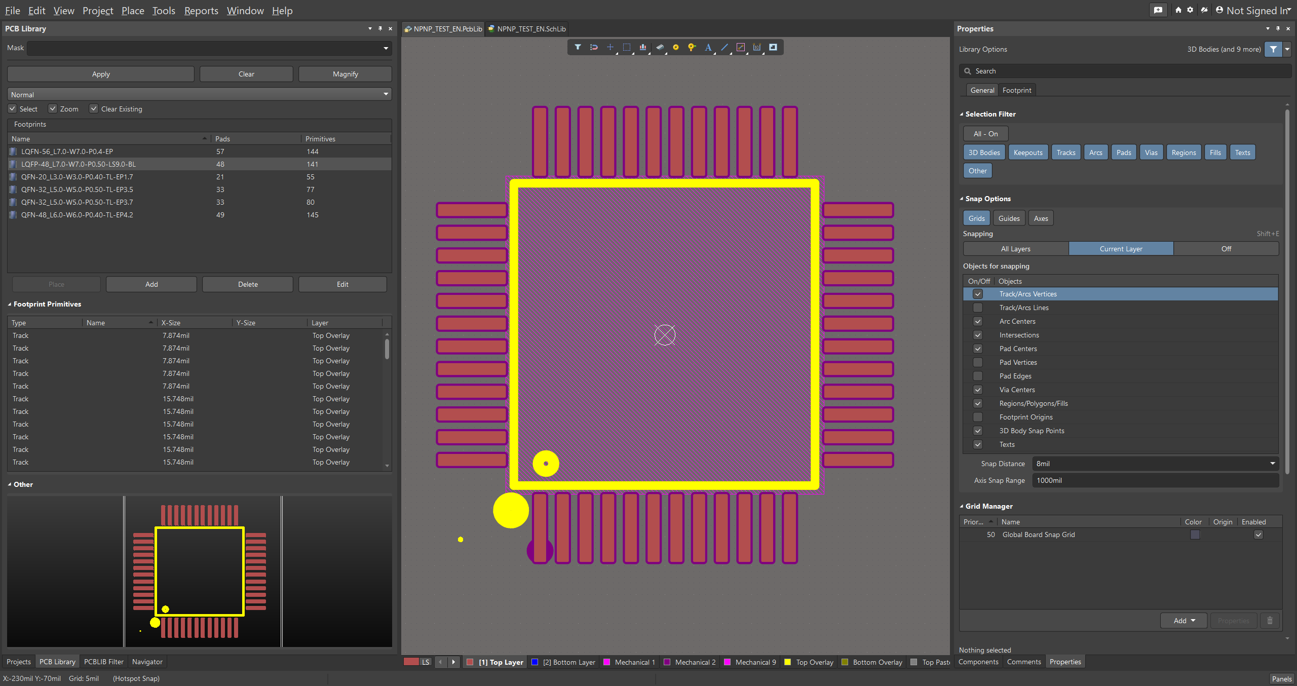 Altium PCB library export detail